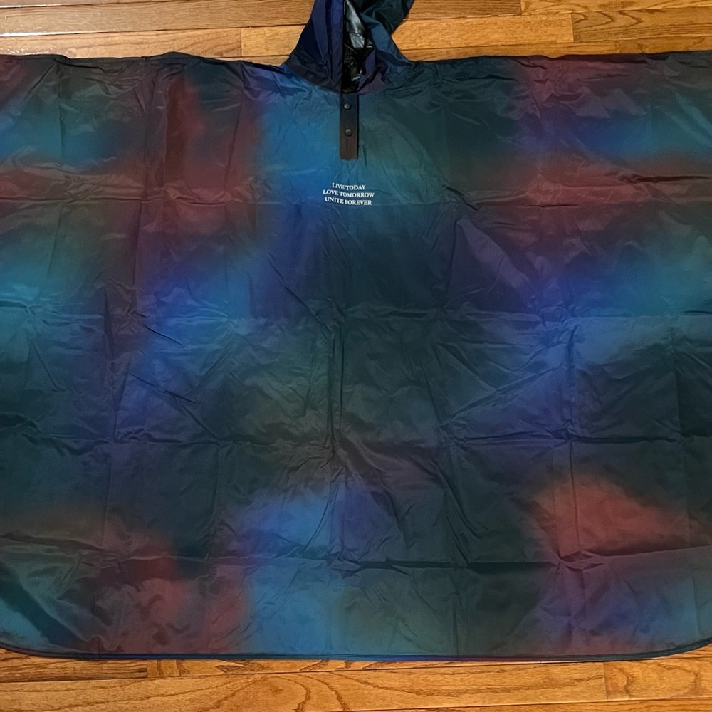 Official Tomorrowland Tie-Dye Hooded Rain Poncho